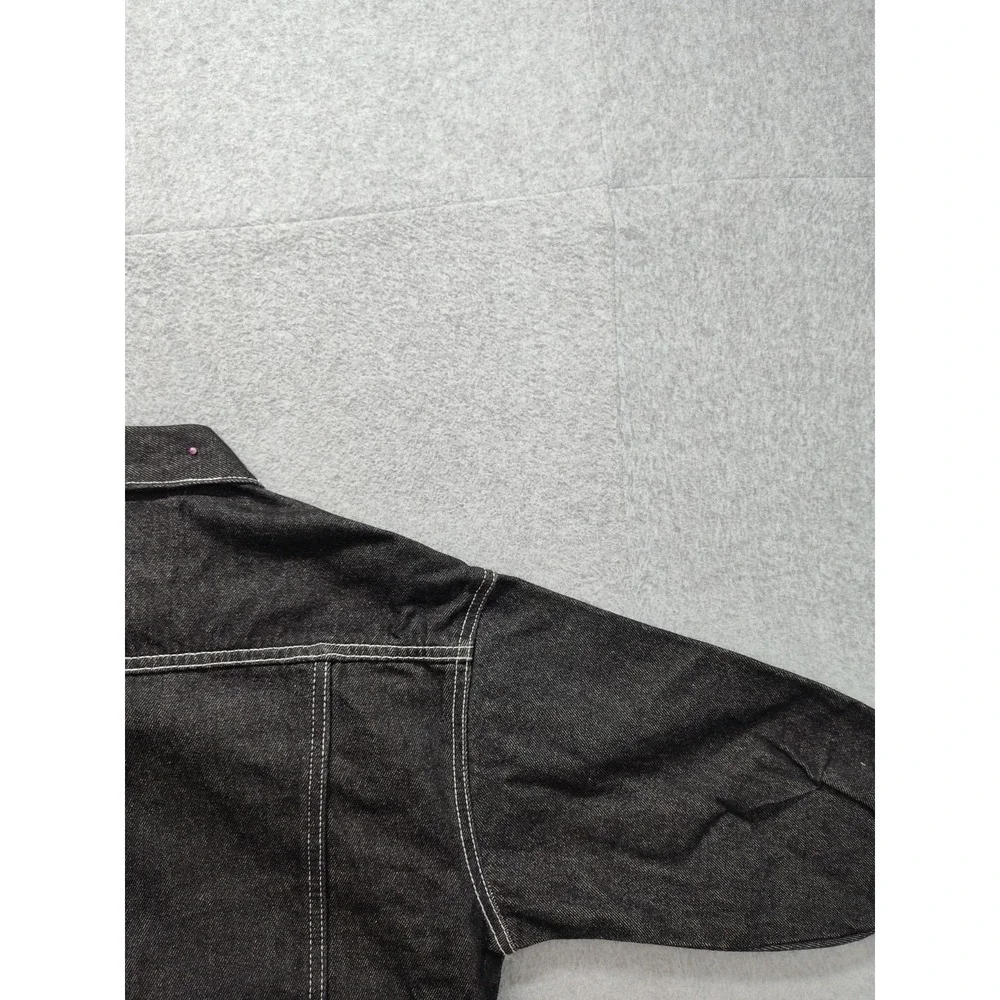 French Toast Boy Jacket XS Black Denim 100% Cotton Long Sleeve‎ Regular Pockets